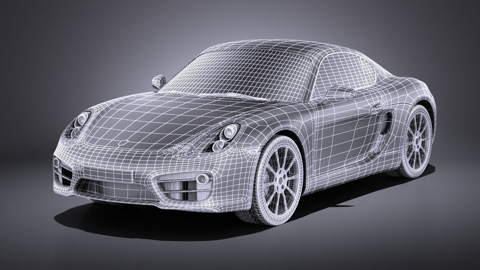 Porsche Cayman 2016 VRAY 3D model_14