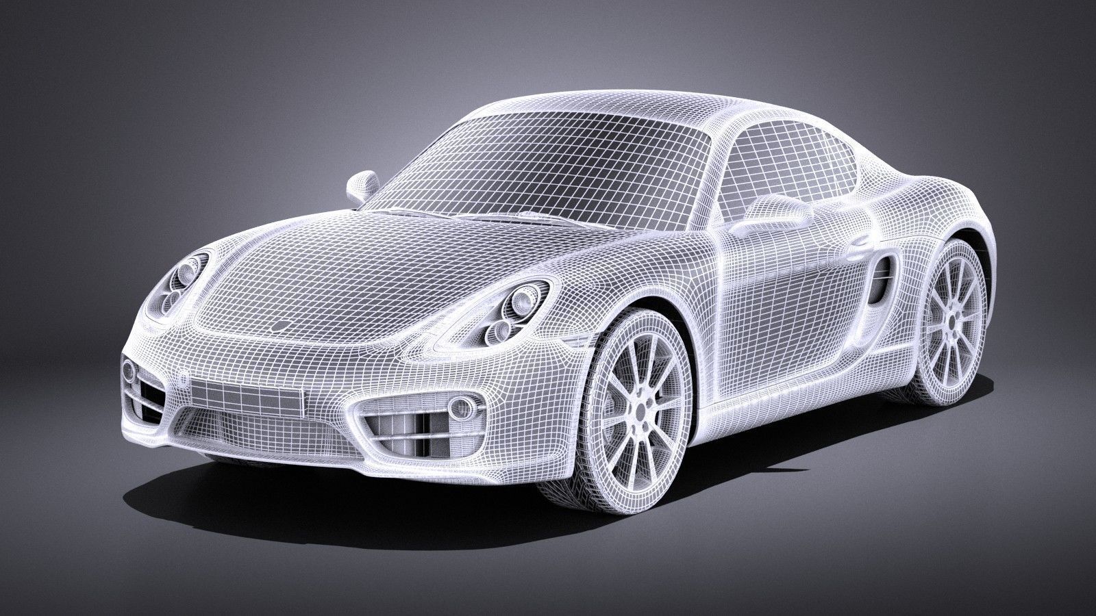 Porsche Cayman 2016 VRAY 3D model_12