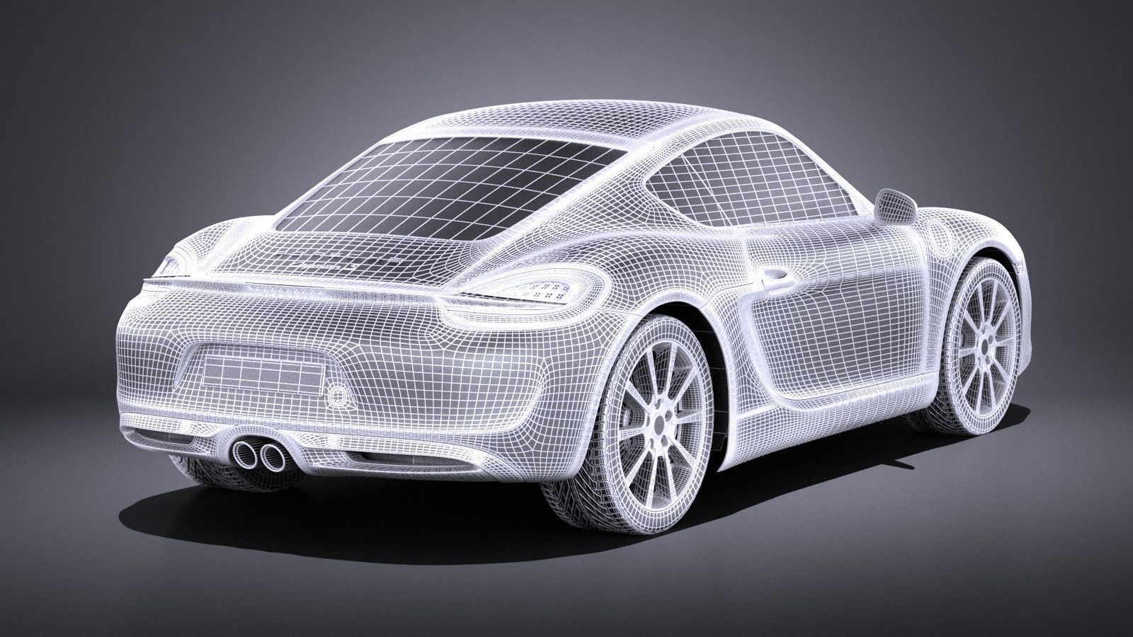 Porsche Cayman 2016 VRAY 3D model_13