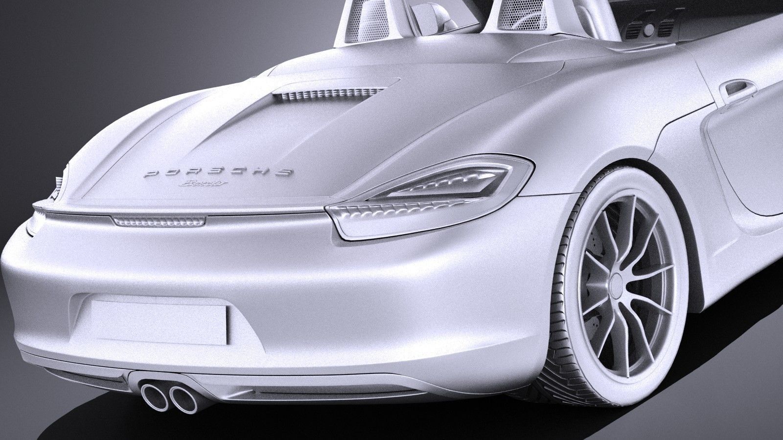 Porsche Boxster S 2016 VRAY 3D model_10