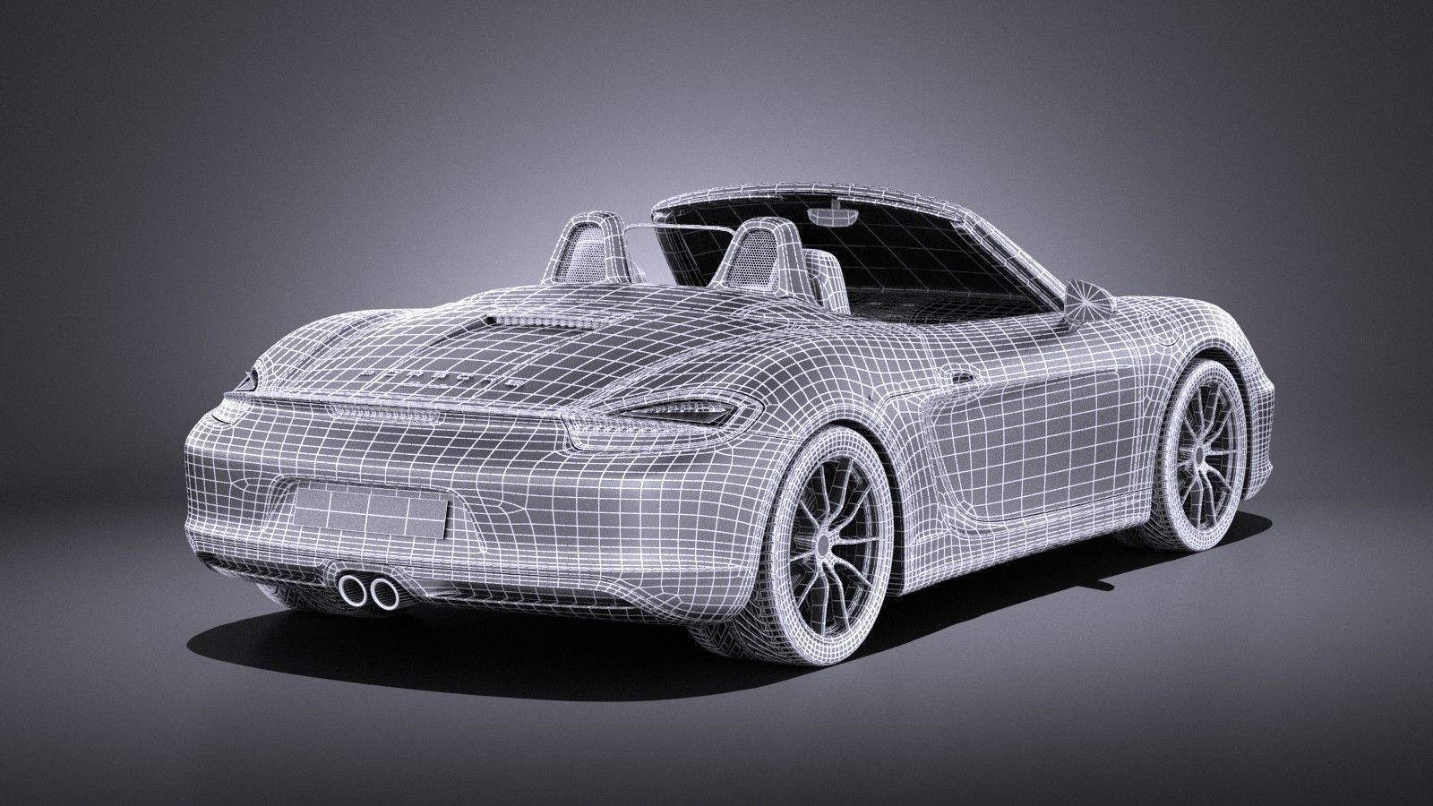 Porsche Boxster S 2016 VRAY 3D model_18