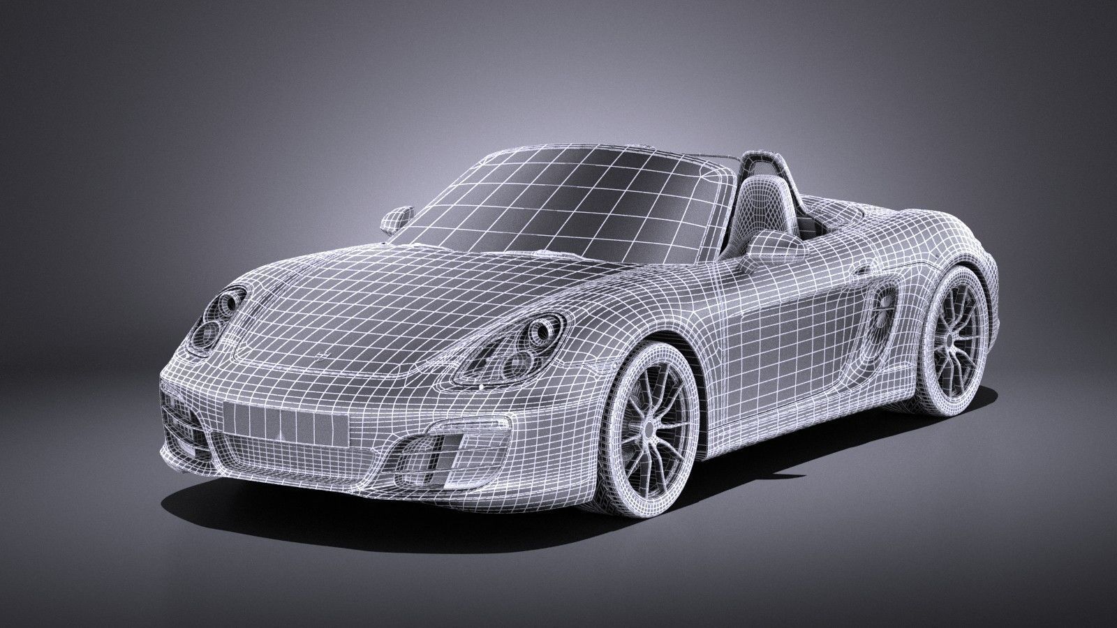 Porsche Boxster S 2016 VRAY 3D model_17
