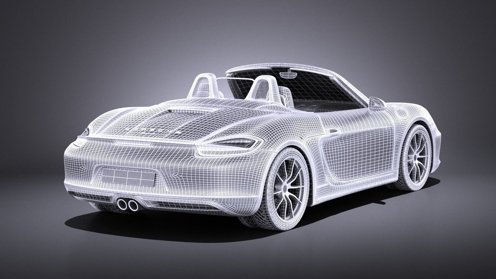 Porsche Boxster S 2016 VRAY 3D model_16