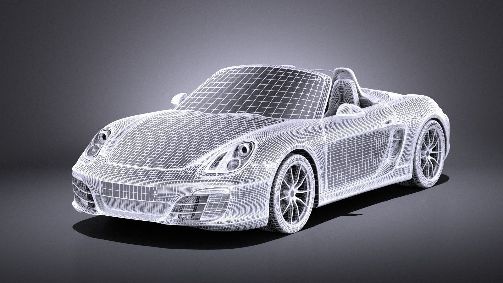 Porsche Boxster S 2016 VRAY 3D model_15
