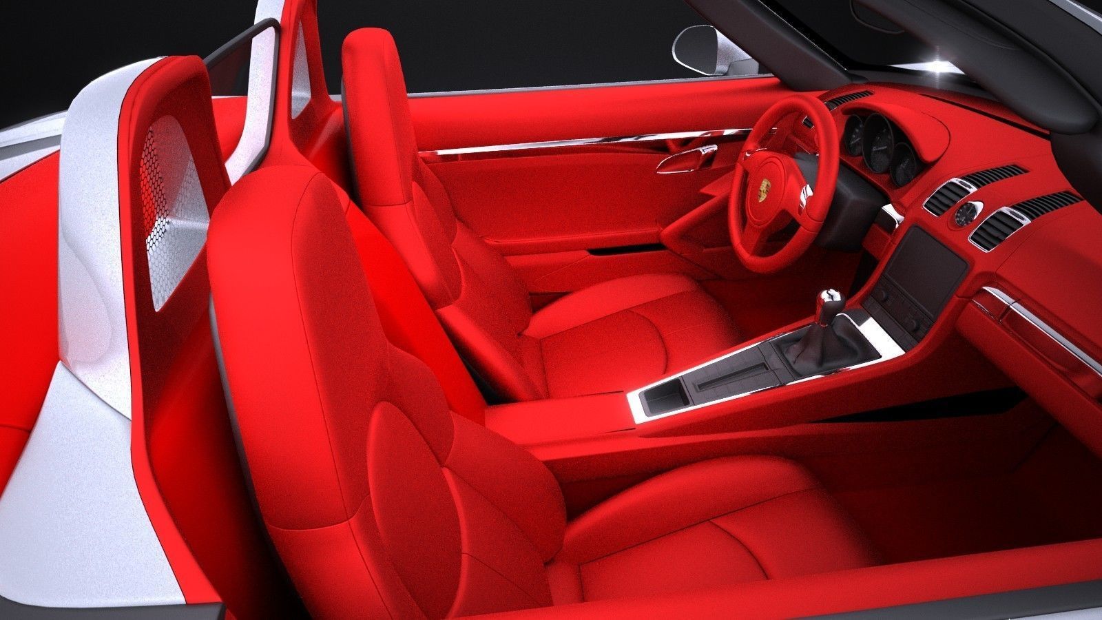 Porsche Boxster S 2016 VRAY 3D model_14