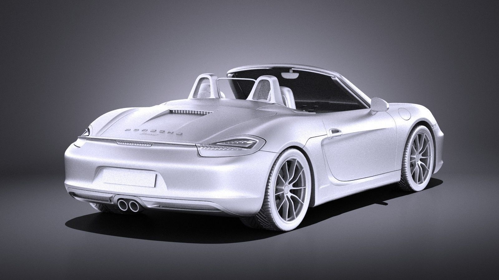 Porsche Boxster S 2016 VRAY 3D model_11