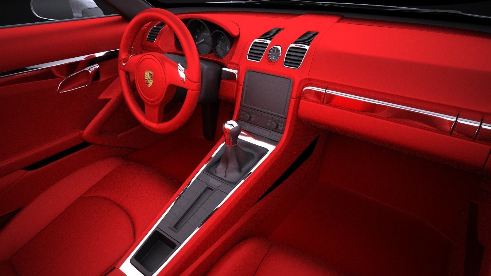 Porsche Boxster S 2016 VRAY 3D model_13