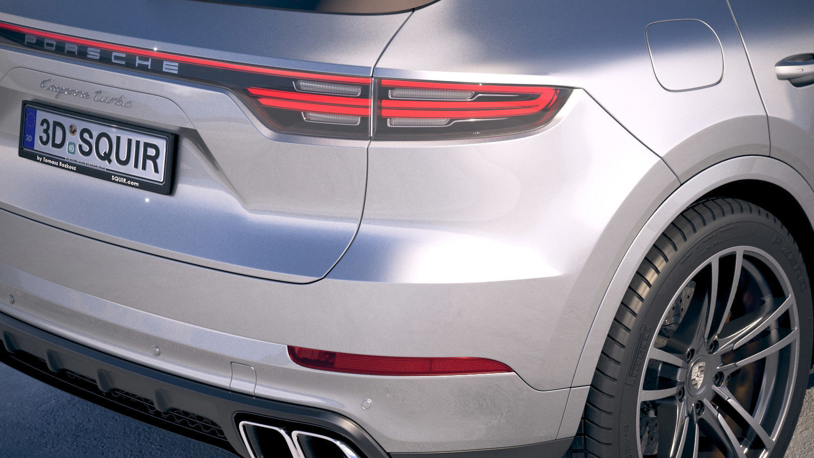 Porsche Cayenne Turbo 2018 3D model_3
