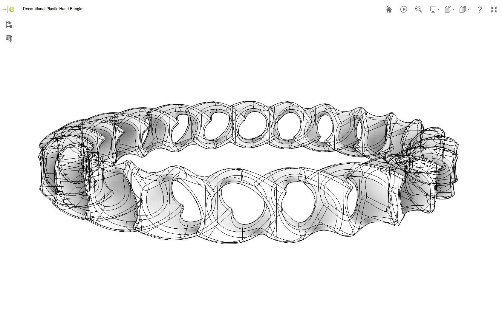 Bangle spiral ring 3D print model_21
