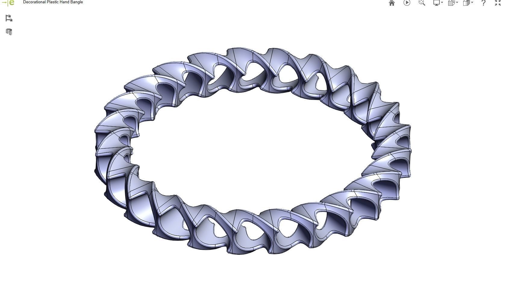 Bangle spiral ring 3D print model_6