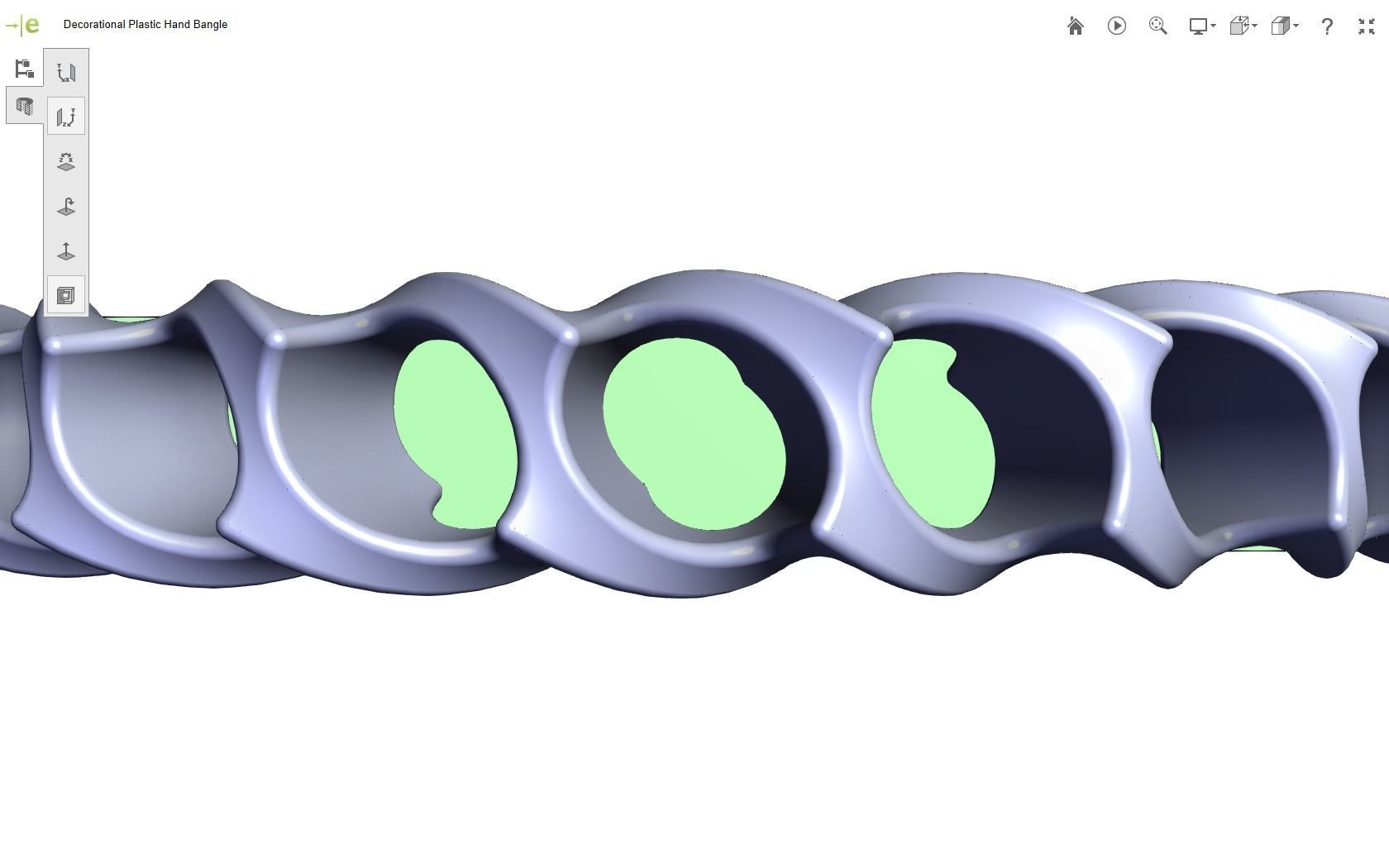 Bangle spiral ring 3D print model_14