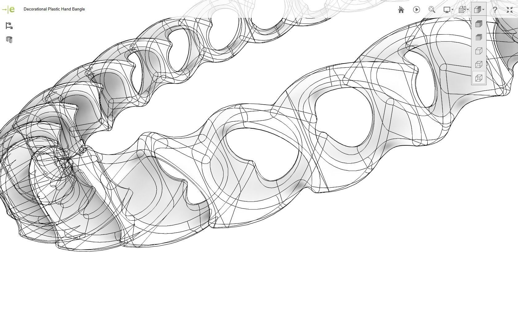 Bangle spiral ring 3D print model_25