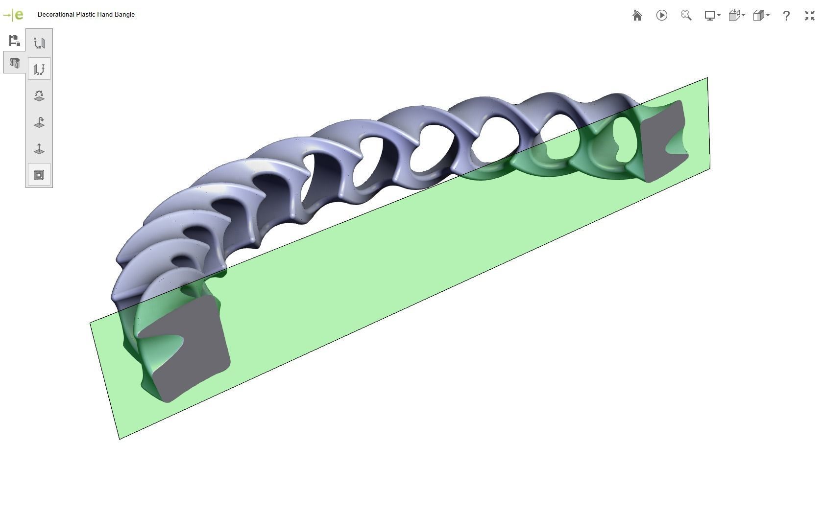 Bangle spiral ring 3D print model_15