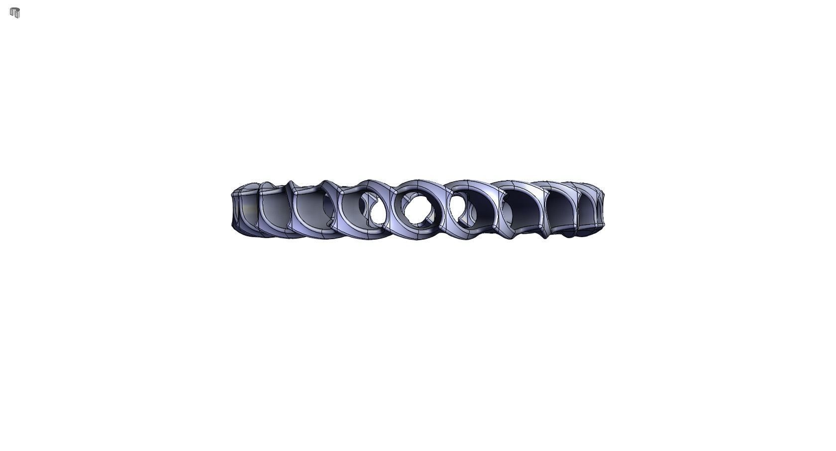 Bangle spiral ring 3D print model_19