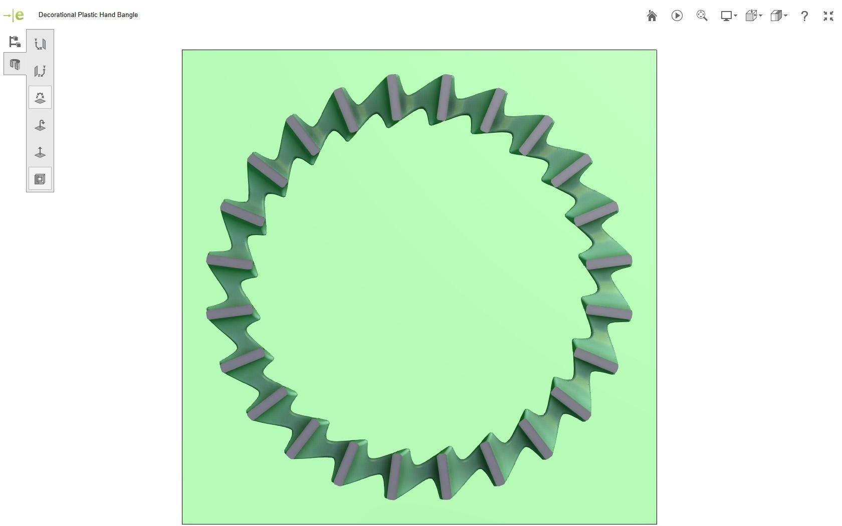 Bangle spiral ring 3D print model_13