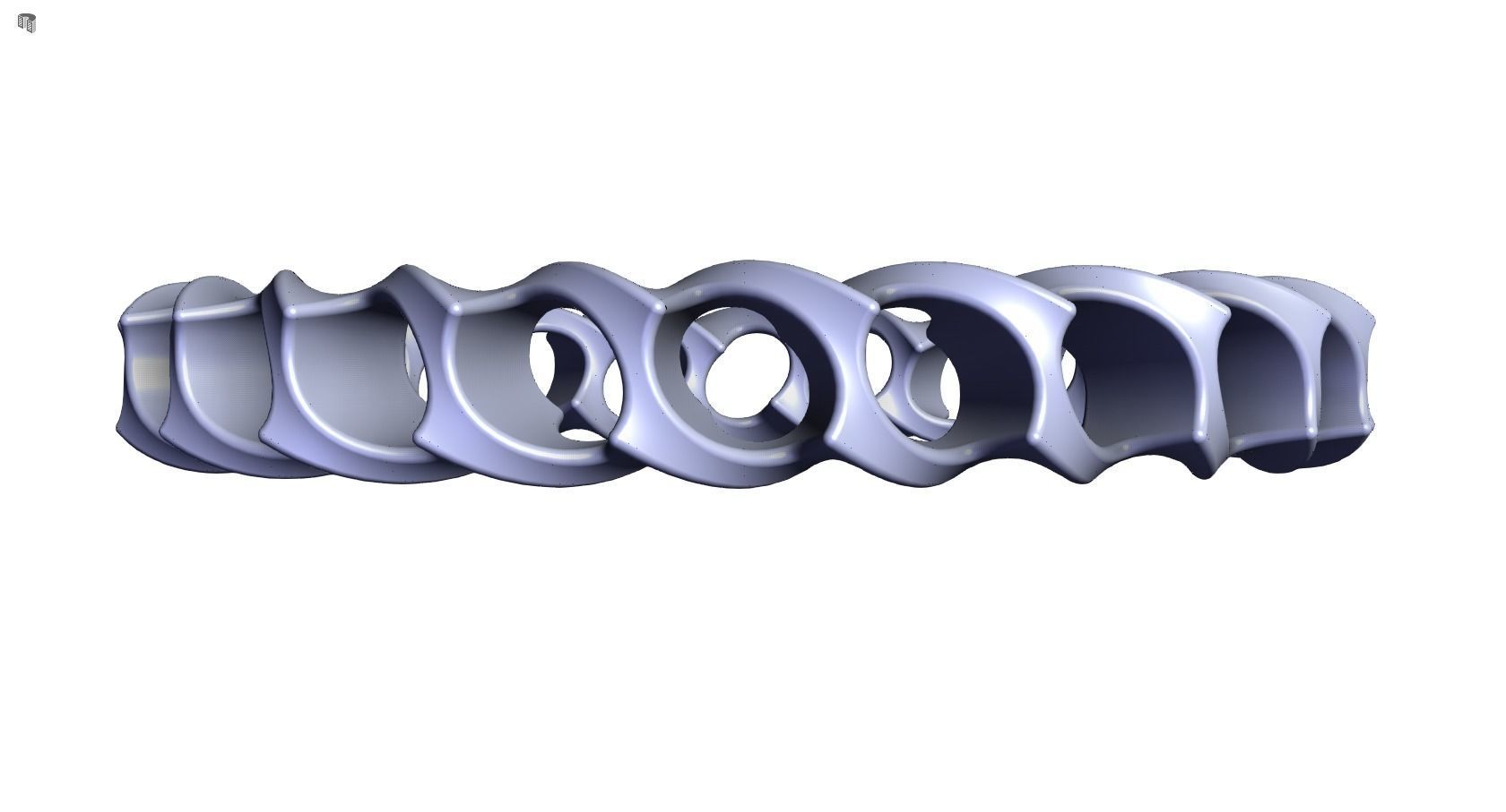 Bangle spiral ring 3D print model_20