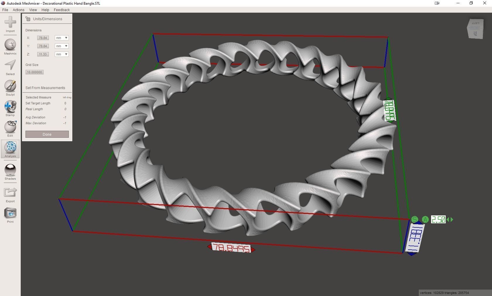 Bangle spiral ring 3D print model_3