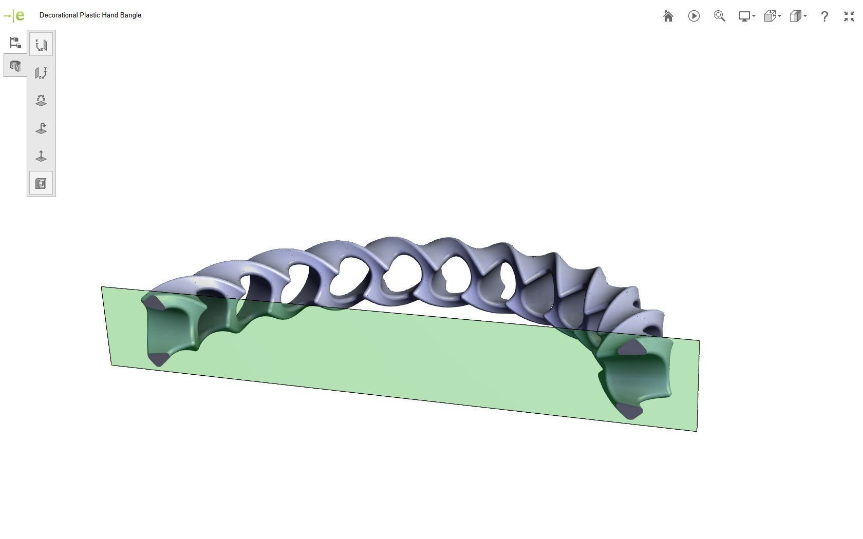 Bangle spiral ring 3D print model_11