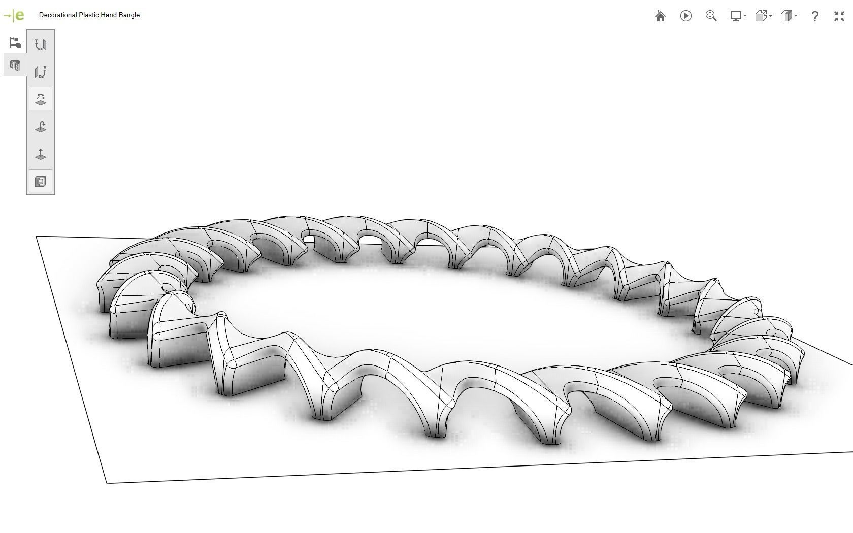 Bangle spiral ring 3D print model_22