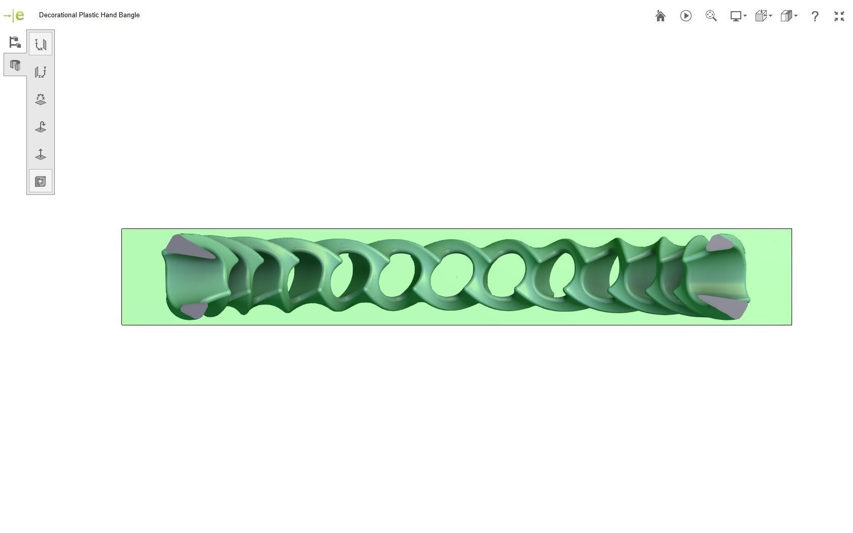 Bangle spiral ring 3D print model_12