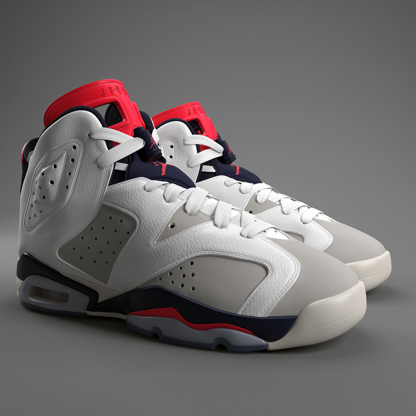 Air Jordan 6 Retro GS PBR 3D model_6