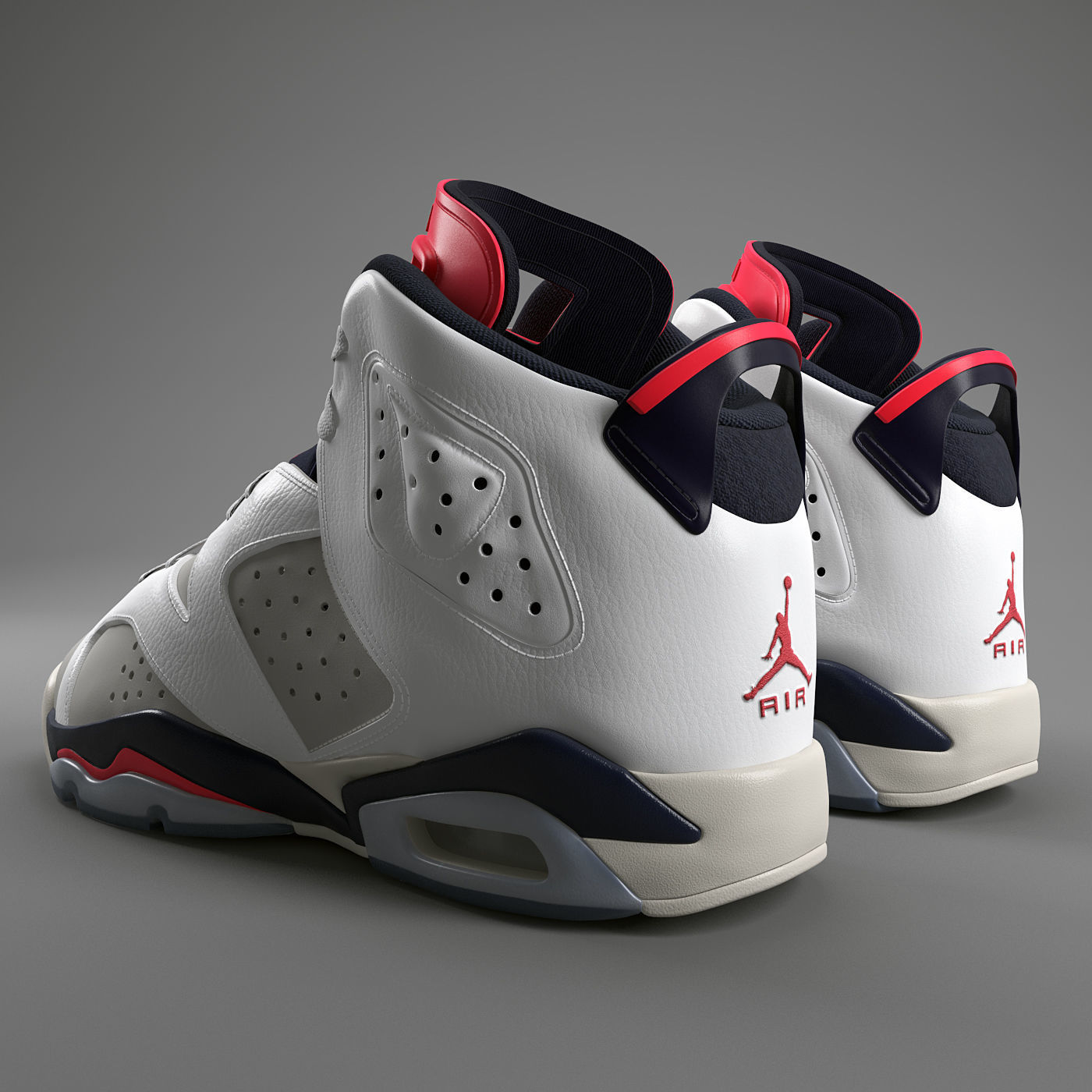 Air Jordan 6 Retro GS PBR 3D model_3