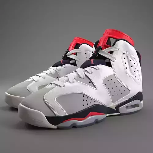 Air Jordan 6 Retro GS PBR 3D model