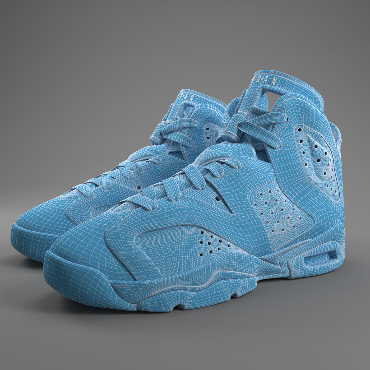 Air Jordan 6 Retro GS PBR 3D model_9