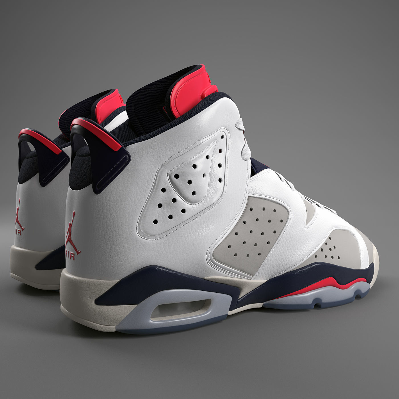 Air Jordan 6 Retro GS PBR 3D model_5