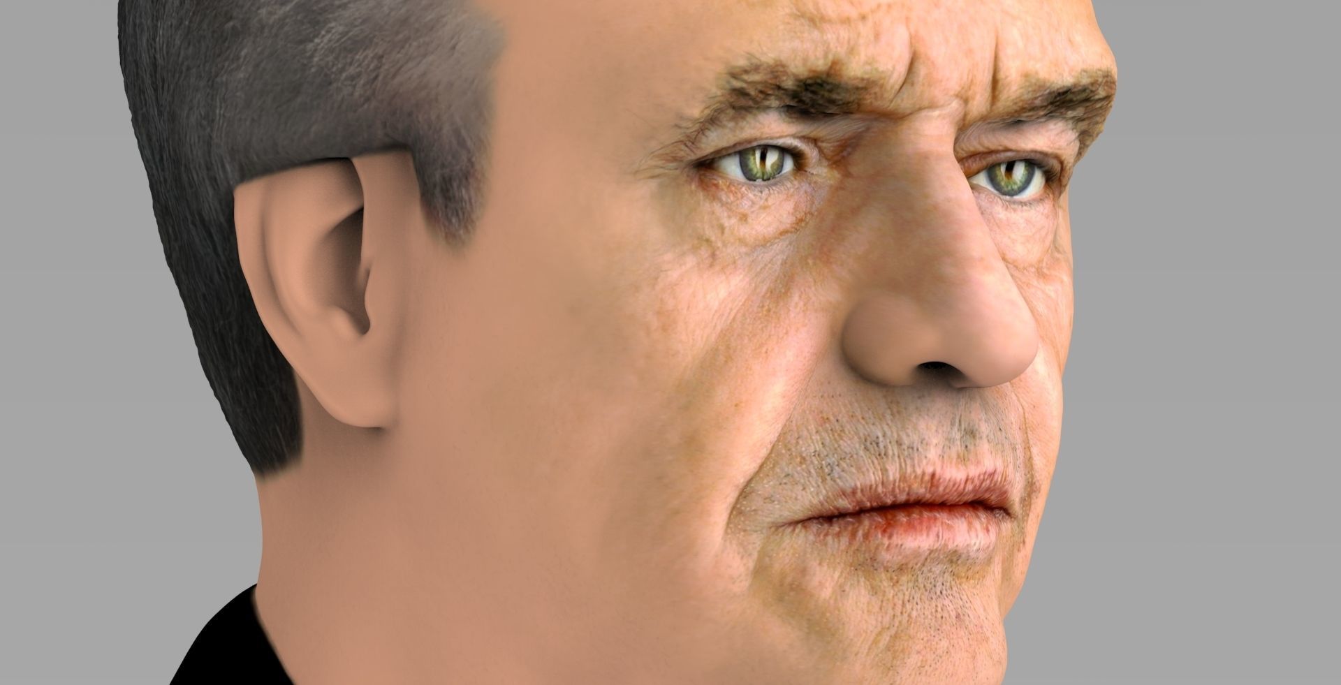 Jack Nicholson bust ready for full color 3D printing 3D print model_15