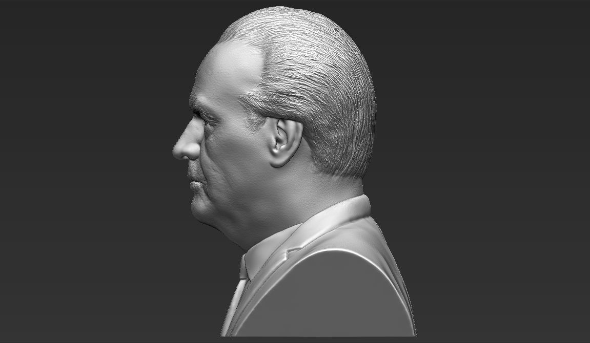 Jack Nicholson bust ready for full color 3D printing 3D print model_26