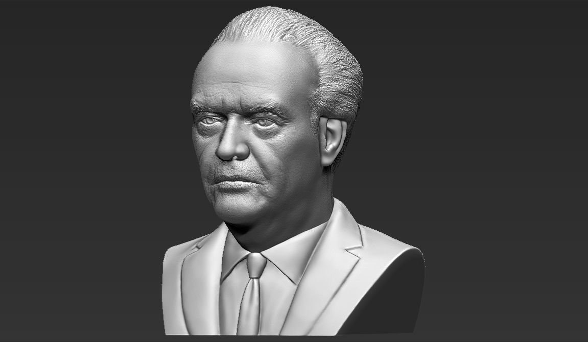 Jack Nicholson bust ready for full color 3D printing 3D print model_24