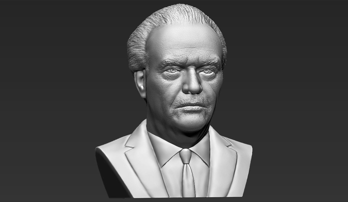 Jack Nicholson bust ready for full color 3D printing 3D print model_33
