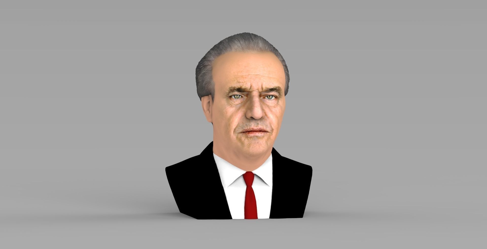 Jack Nicholson bust ready for full color 3D printing 3D print model_9