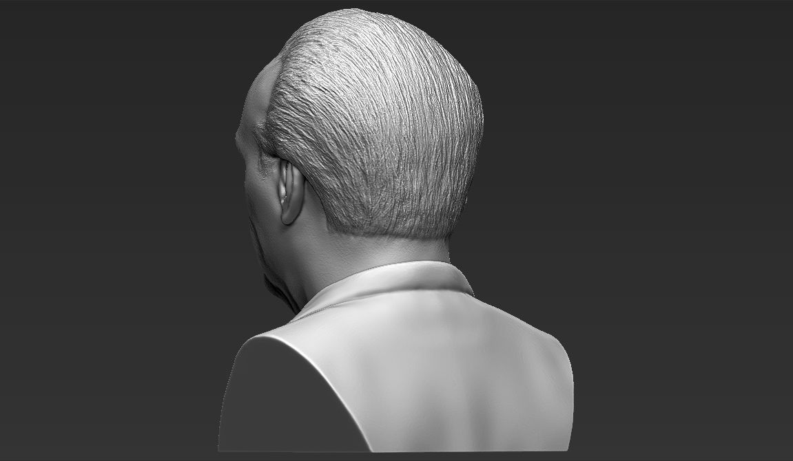 Jack Nicholson bust ready for full color 3D printing 3D print model_28