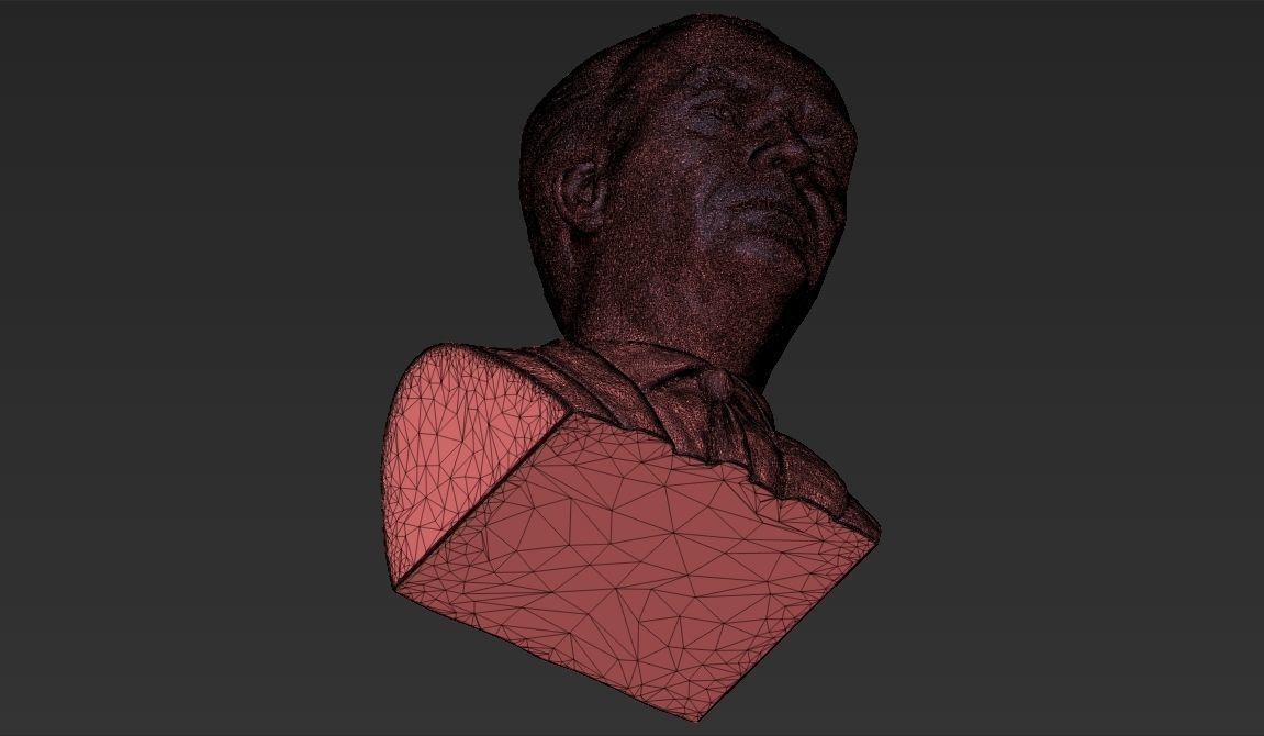 Jack Nicholson bust ready for full color 3D printing 3D print model_51