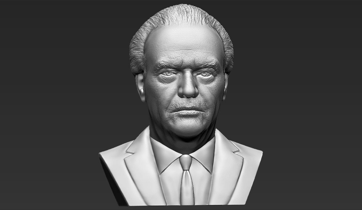 Jack Nicholson bust ready for full color 3D printing 3D print model_34
