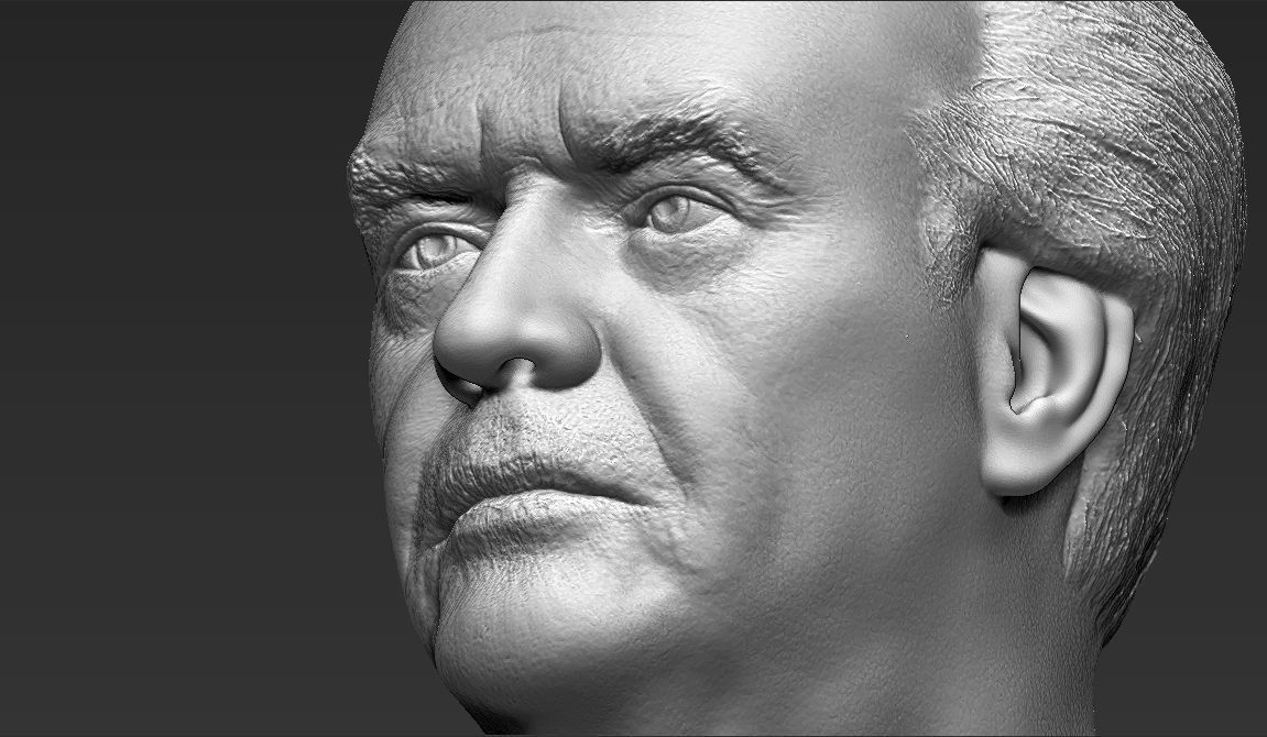 Jack Nicholson bust ready for full color 3D printing 3D print model_42