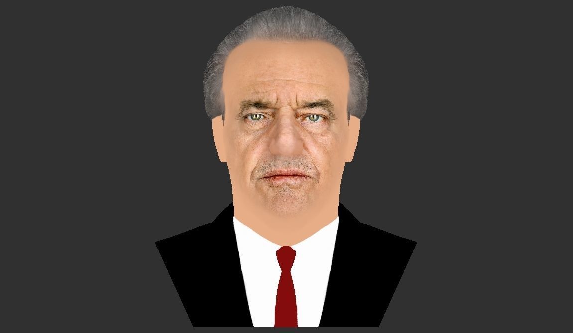 Jack Nicholson bust ready for full color 3D printing 3D print model_19