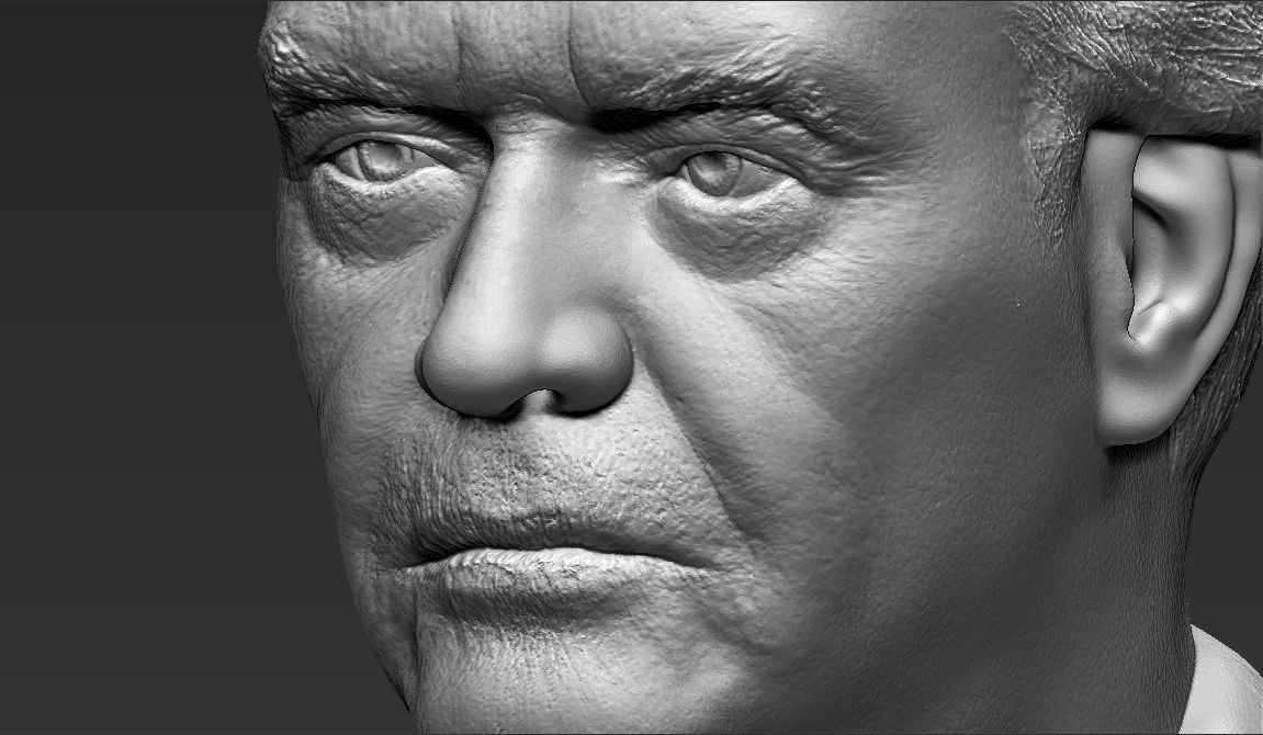 Jack Nicholson bust ready for full color 3D printing 3D print model_40
