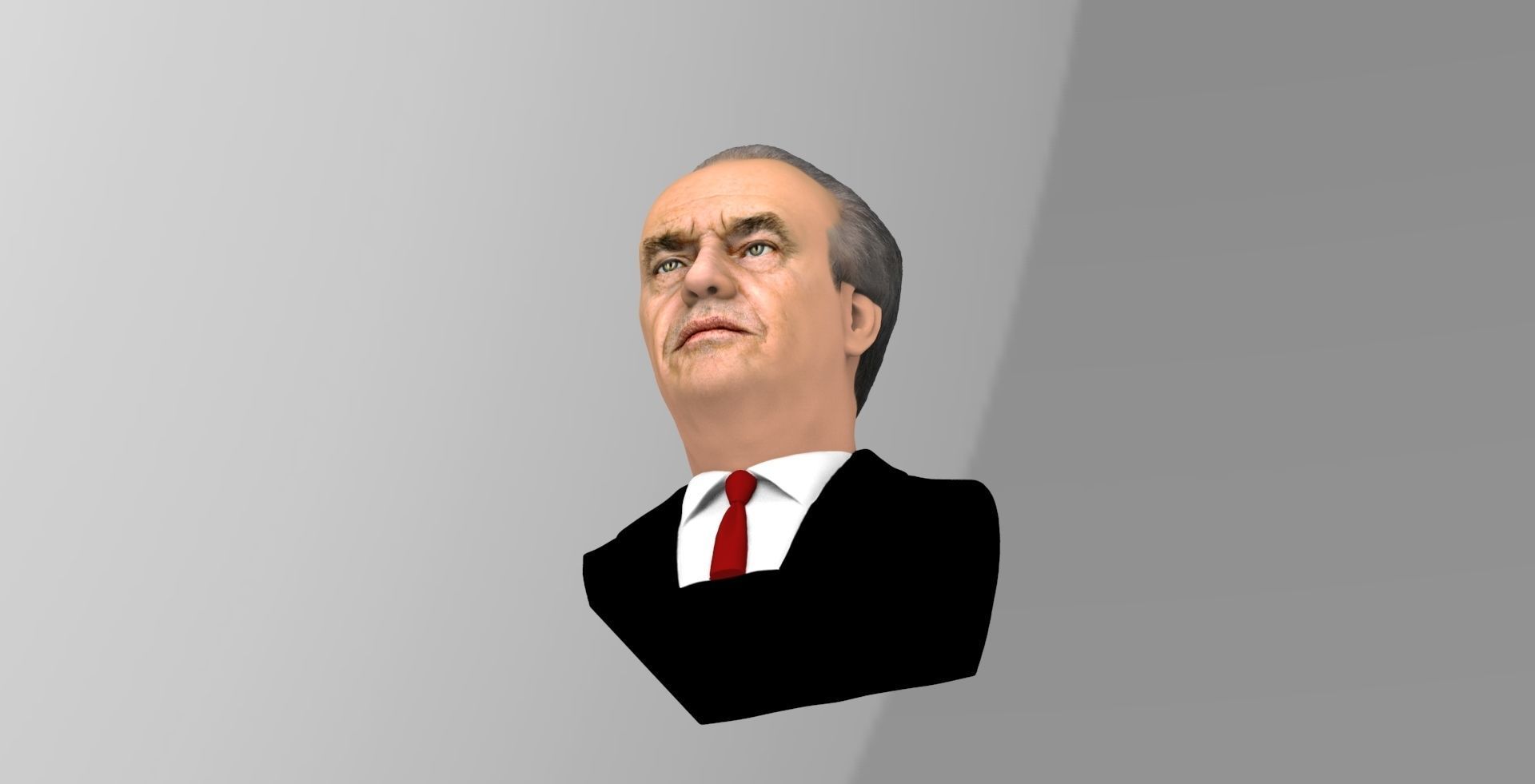 Jack Nicholson bust ready for full color 3D printing 3D print model_12