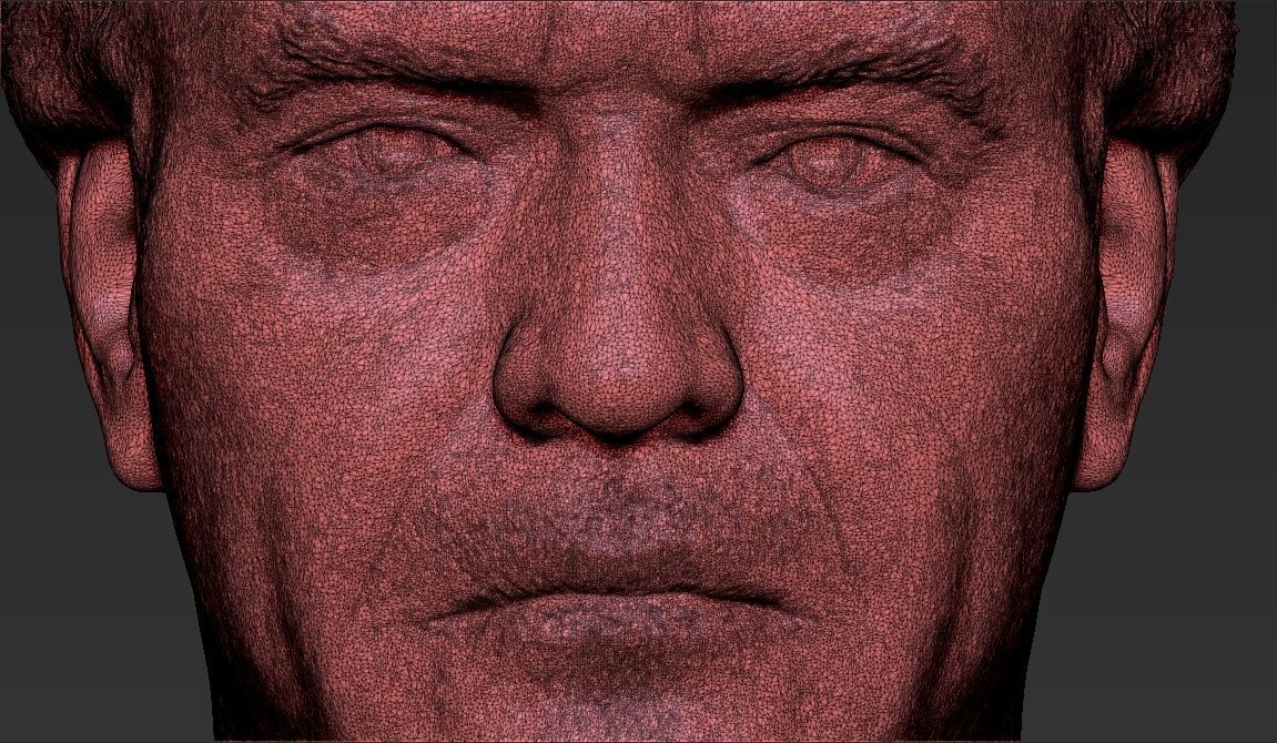 Jack Nicholson bust ready for full color 3D printing 3D print model_50