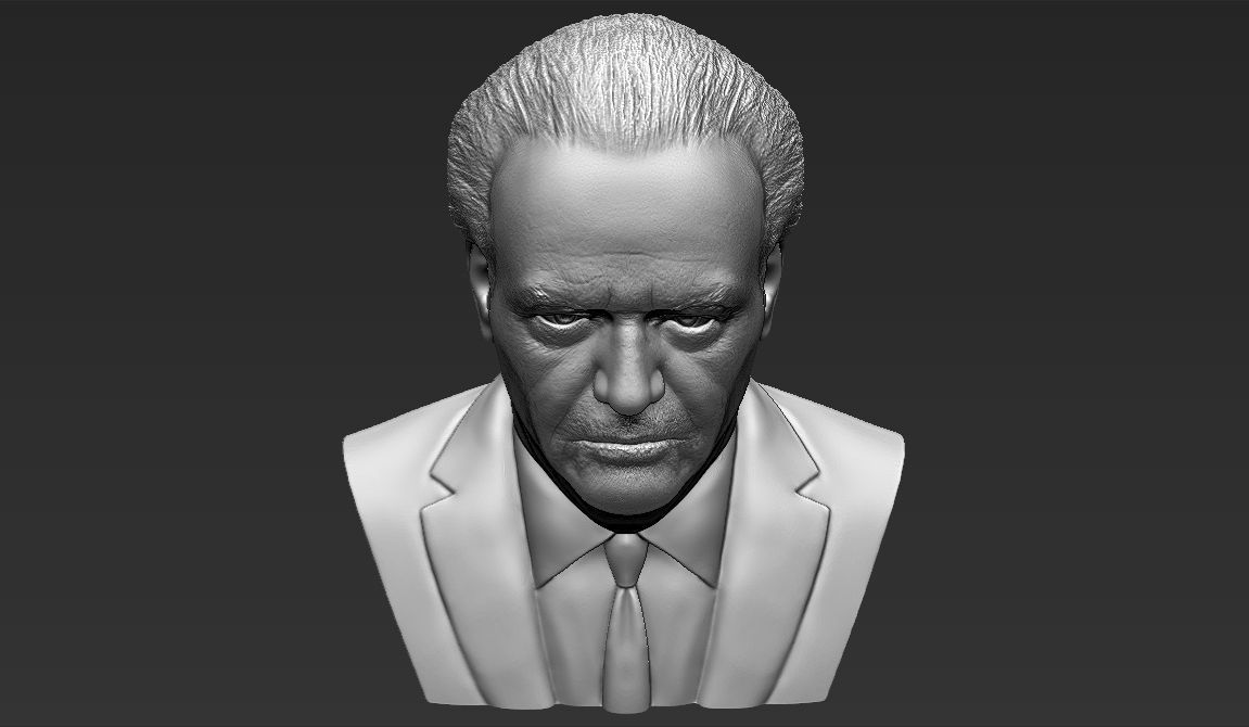 Jack Nicholson bust ready for full color 3D printing 3D print model_37