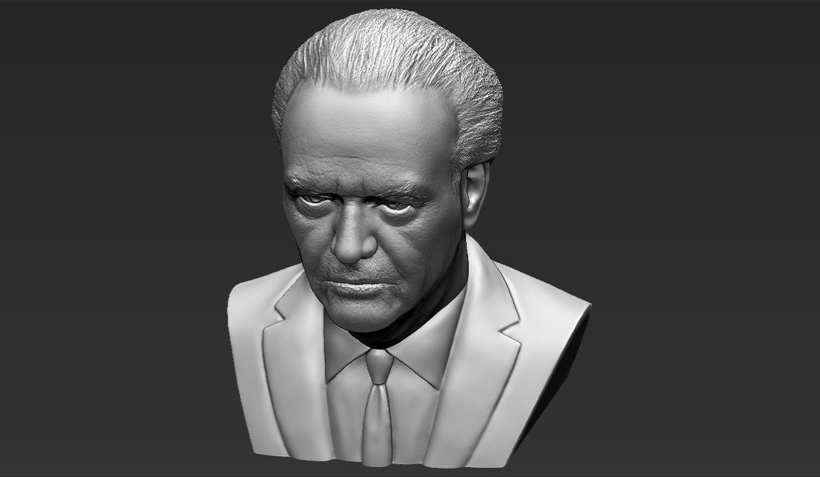 Jack Nicholson bust ready for full color 3D printing 3D print model_36