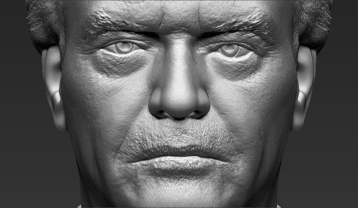 Jack Nicholson bust ready for full color 3D printing 3D print model_39