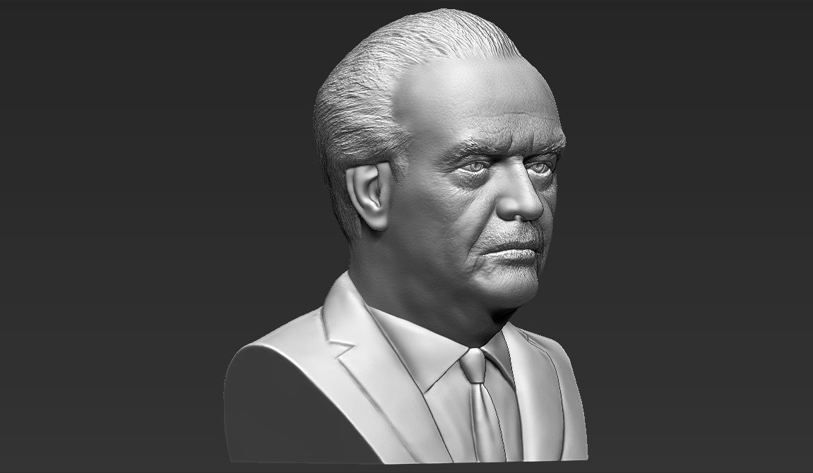 Jack Nicholson bust ready for full color 3D printing 3D print model_32