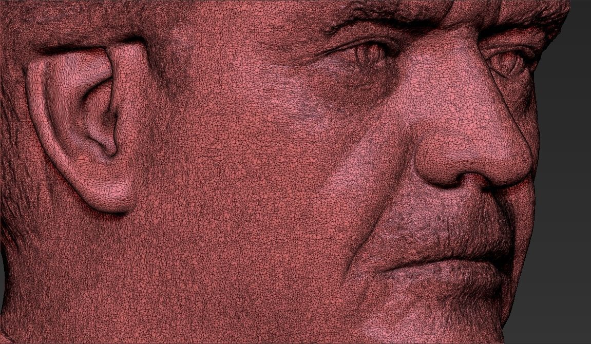 Jack Nicholson bust ready for full color 3D printing 3D print model_53