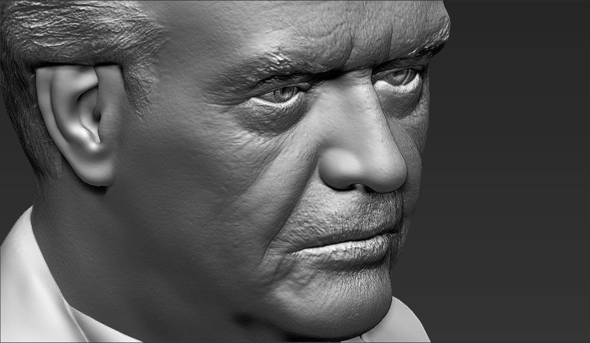 Jack Nicholson bust ready for full color 3D printing 3D print model_41