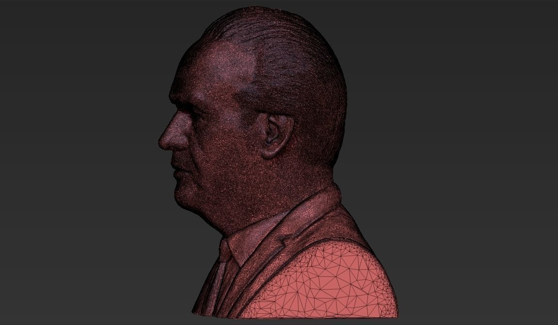 Jack Nicholson bust ready for full color 3D printing 3D print model_49