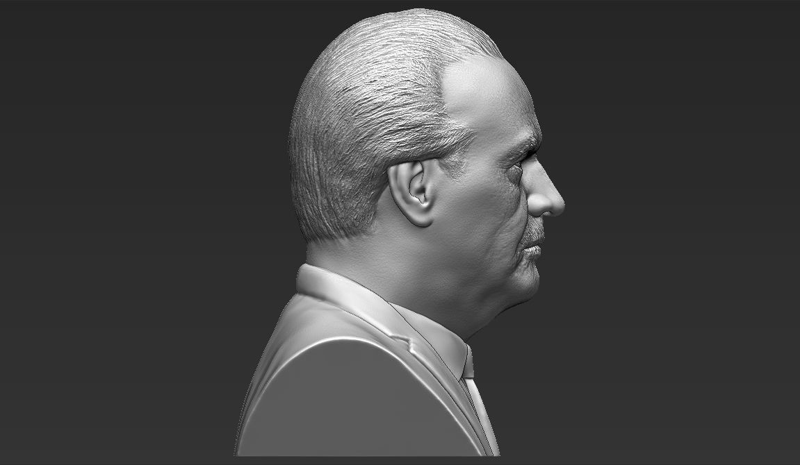 Jack Nicholson bust ready for full color 3D printing 3D print model_31
